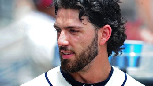 Dansby Swanson was out of the lineup for fourth time in nine games, and there were indications he could be sent down to the minors if he keeps struggling. (Photo by Scott Cunningham/Getty Images)