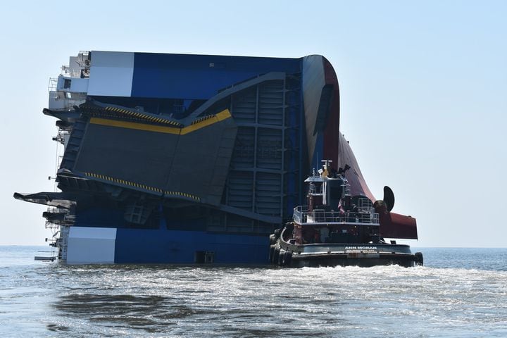 Ship capsizes off Georgia coast