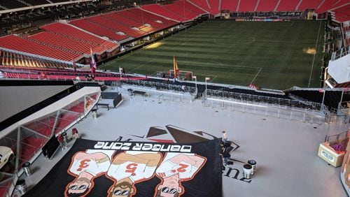 This tifo was done by the Hype Depot for an Atlanta United game earlier this season. The groups didn't want to share many details about the tifo planned for the MLS Cup game between Atlanta United and Portland on Dec. 8 at Mercedes-Benz Stadium.