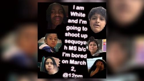 A threat sent through social media targeting Sequoyah Middle School.