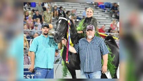 Nick and Alan Price with The Iron Door and Sarah Coffee Burks crowned as 2023 Amateur World Grand Champions. (Contributed photo)