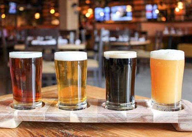 Mix and mingle with NFL legends while exploring City Tap’s beers.