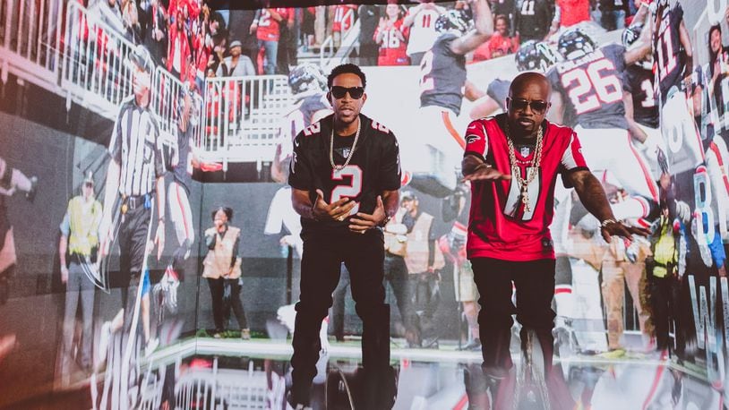 Ludacris (left) and Jermaine Dupri represent with an updated version of "Welcome to Atlanta."