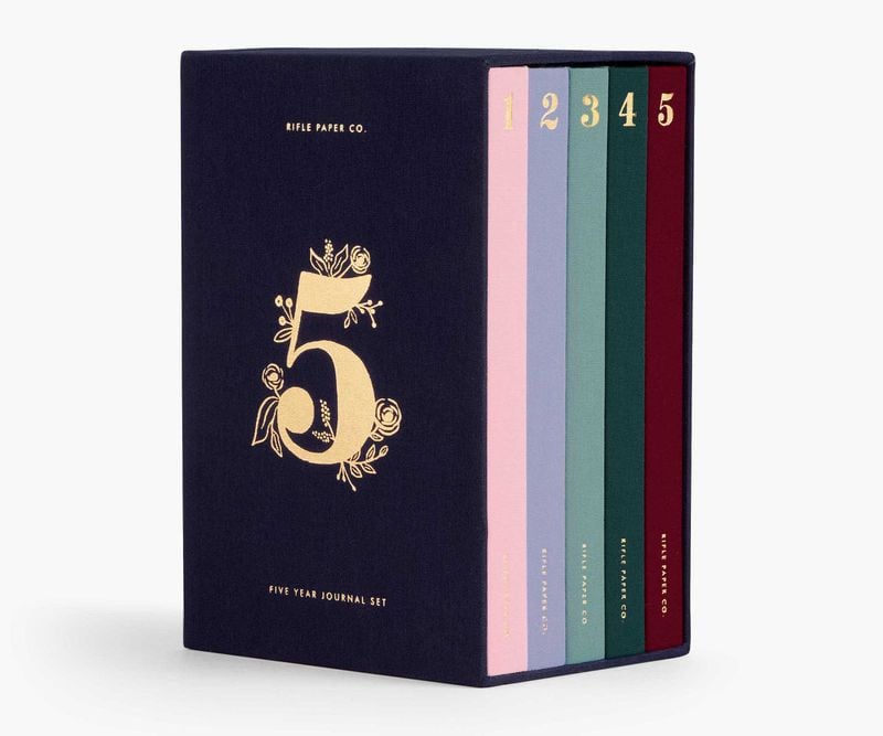 A boxed set of five keepsake journals will be cherished for years to come.
Courtesy of Rifle Paper Co.