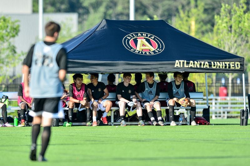 Atlanta United holds final tryout at LakePoint Park in Emerson over two days in 2016 to field five teams in five age groups. Academy director Tony Annan coached the U-16 squad to a national title. (Kyle Hess/Atlanta United)