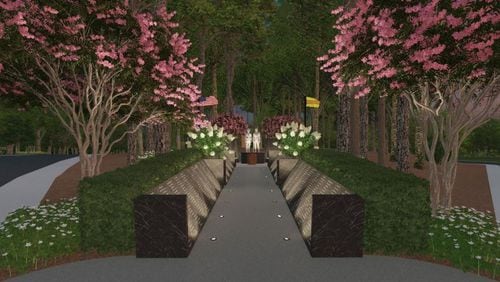 Private donations are being encouraged for the new Vietnam War Memorial at Brook Run Park in Dunwoody at VNWarMemorial.org. (Rendering courtesy of Dunwoody)