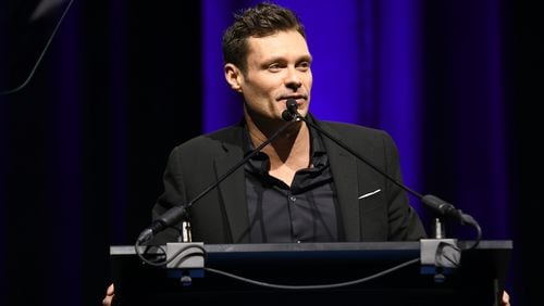 NEW YORK, NY - JANUARY 30: Ryan Seacrest presents welcome remarks at the 11th Annual Exploring the Arts Gala hosted by Tony Bennett and Susan Benedetto at The Ziegfeld Ballroom on January 30, 2018 in New York City. (Photo by Gary Gershoff/Getty Images for Exploring The Arts)
