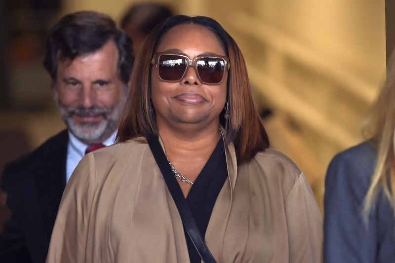 8/15/18 - Atlanta - Katrina Taylor-Parks, a former top aide to then-Kasim Reed, leaves the Richard B. Russell Federal Building after pleading guilty in the federal corruption investigation of City Hall on Wednesday, August 15. Jenna Eason / Jenna.Eason@coxinc.com