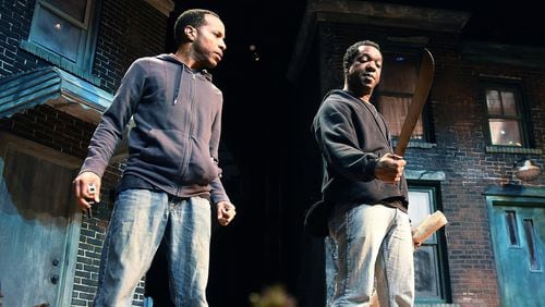Eugene H. Russell IV (left) and Thomas Neal Antwon Ghant co-star in the August Wilson drama “King Hedley II” with True Colors Theatre. CONTRIBUTED BY HORNE BROS. PRODUCTIONS