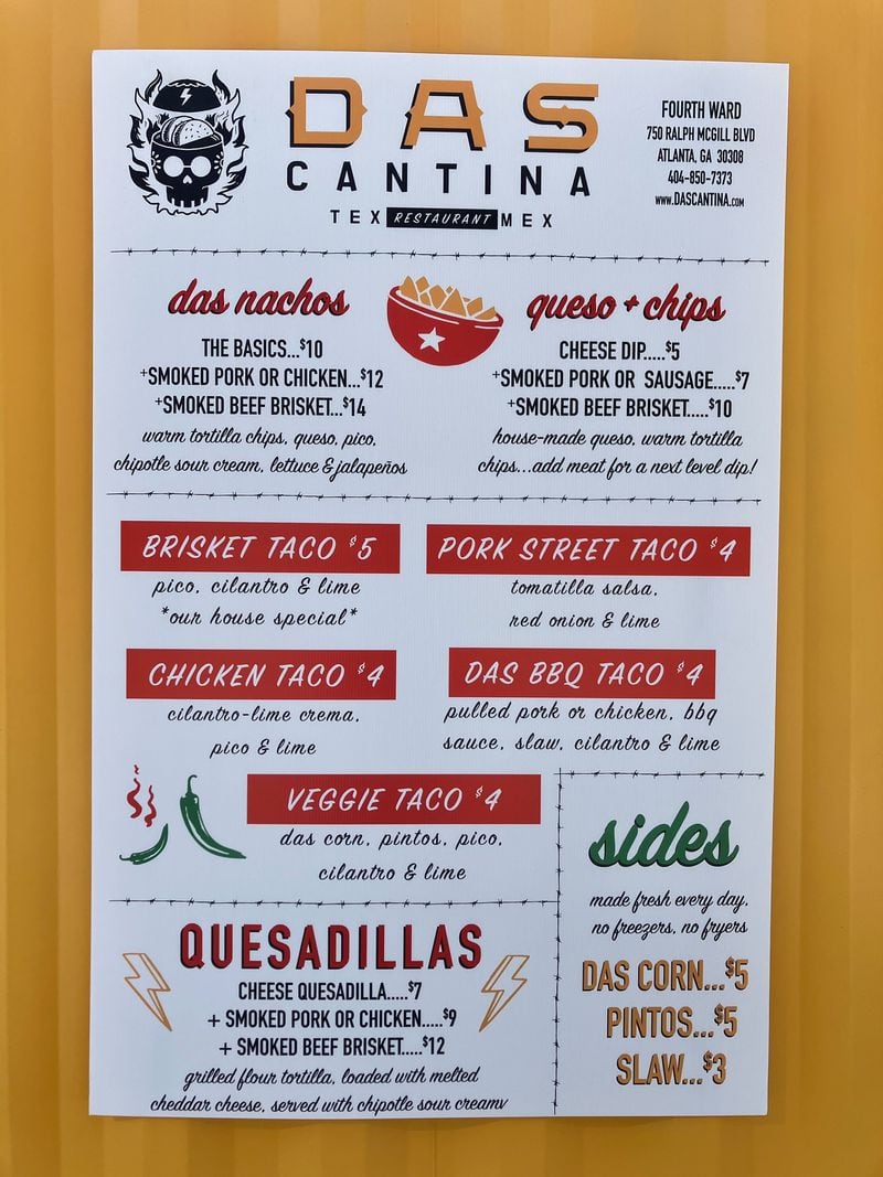 Das Cantina menu