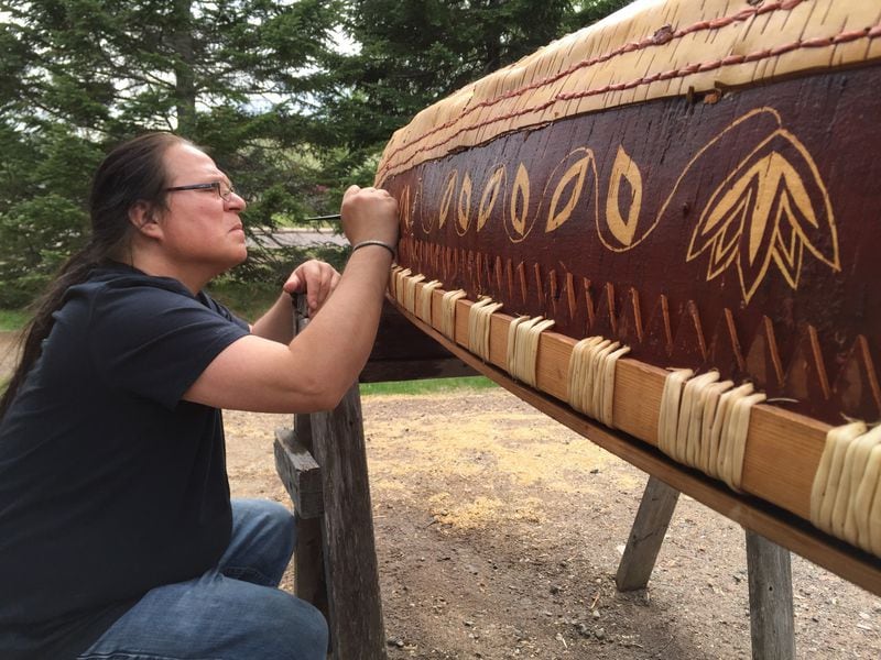 Wayne Valliere, birchbark canoe builder from Wisconsin, is among the exemplars of traditional arts who the National Endowment for the Arts will be honor March 4. Courtesy of Tim Frandy