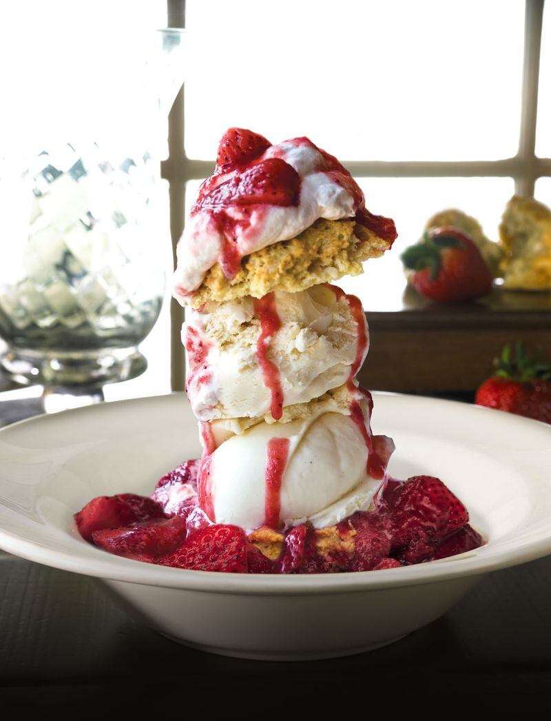  Ted's Montana Grill offers strawberry shortcake made with locally sourced strawberries. Photo courtesy of Ted’s Montana Grill.