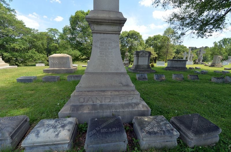 Asa G. Candler, founder of Coca-Cola, and most of his family are buried in Westview Cemetery. KENT D. JOHNSON /KDJOHNSON@AJC.COM