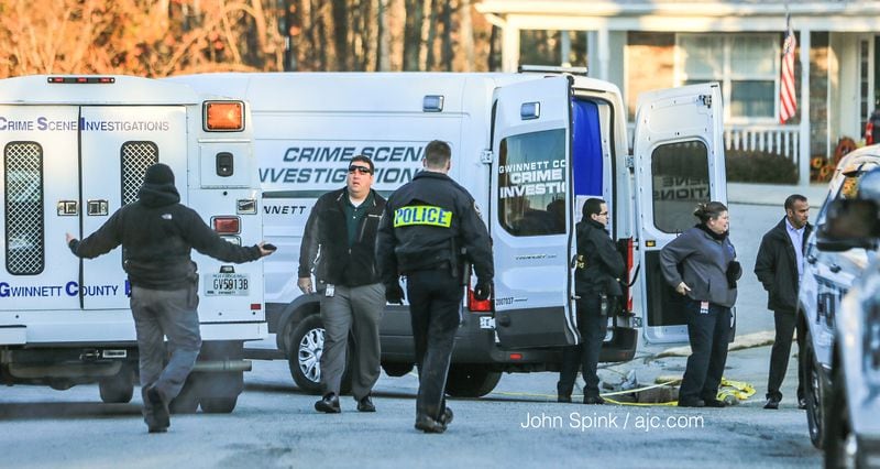 A death investigation is underway near Duncan Ives Drive and Friendship Road in Gwinnett County. JOHN SPINK / JSPINK@AJC.COM