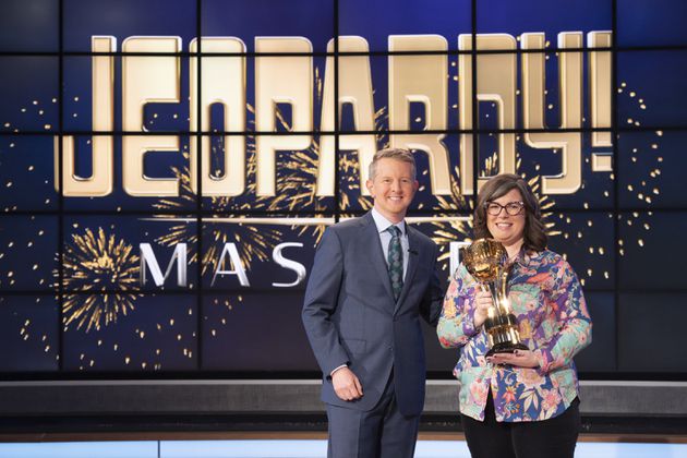 Victoria Groce took home the Trebek Trophy and the $500,000 grand prize on May 22, 2024 on "Jeopardy! Masters." (Disney/Eric McCandless)