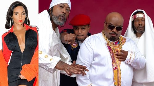 Peach Drop 2021 will feature acts Ashanti (left) and Goodie Mob. PUBLICITY PHOTOS