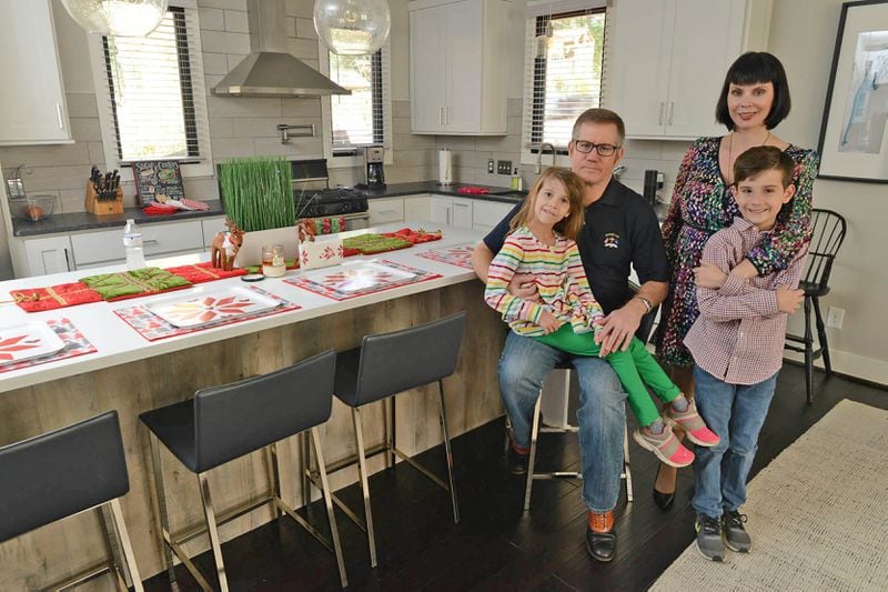 Toby and Megan Martin live in their Avondale Estates prairie-style home with their children, 9-year-old Royal and 6-year-old Mary Helen, and cats Chocolate and Ethan. Toby Martin works in sales for SecureWorks, and Megan Martin is a lawyer and partner at Jarrard & Davis, LLP.
