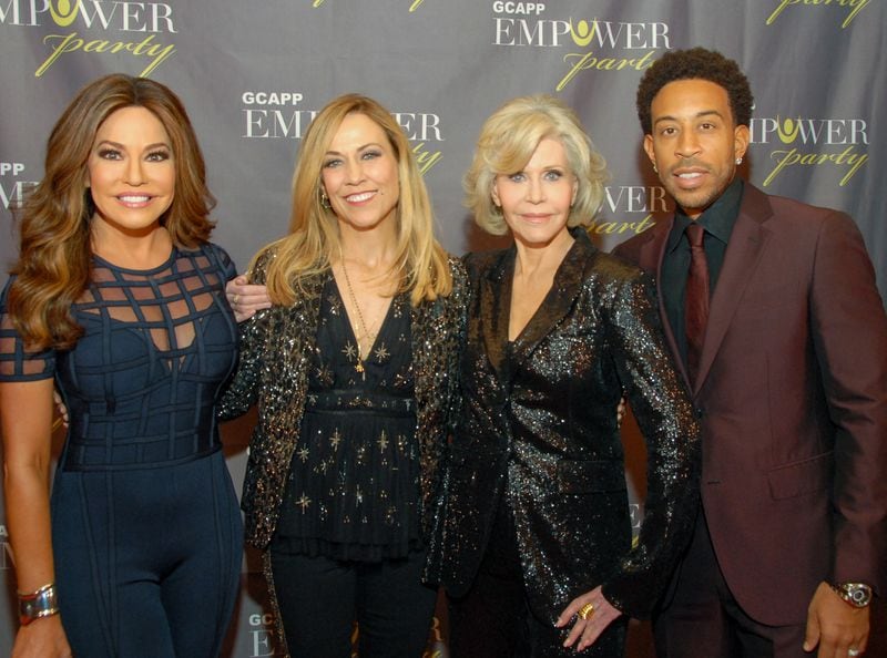 Jane Fonda (second from right) with (from left) Robin Meade, Sheryl Crow and Ludacris at the 2019 GCAPP "Empower Party to Benefit Georgia's Youth."