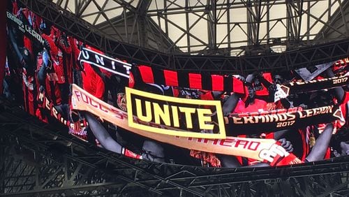 Atlanta United trained in Mercedes-Benz Stadium for the first time on Saturday.