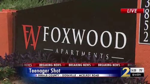 A teenager was shot multiple times at Foxwood Apartment Complex near Doraville.