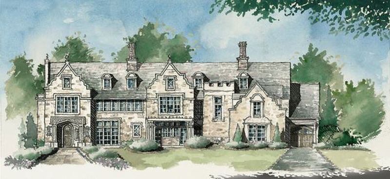 A rendering of Millwood Manor, this year’s Home for the Holidays Designer Showhouse location.