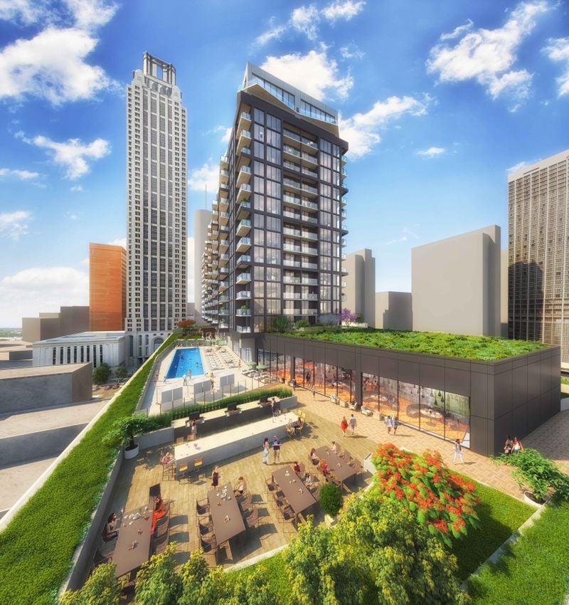At Ascent Peachtree, roughly 20 percent of the 345 units will be reserved for residents who earn 80 percent of the area median income or less. ( The Wilbert Group)