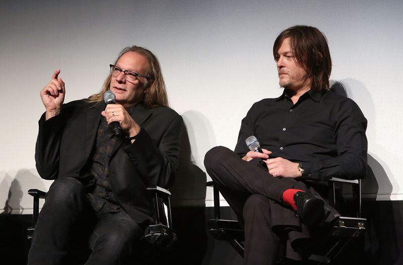 LOS ANGELES, CALIFORNIA - APRIL 11: Executive producer/director Greg Nicotero and actor Norman Reedus attend "The Walking Dead" For Your Consideration Event at The Montalban Theater on April 11, 2016 in Los Angeles, California. (Photo by Jesse Grant/Getty Images for AMC)