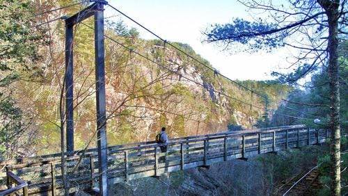 Tallulah Gorge is one of the largest canyons on the East Coast and is nearly 1,000 feet deep at some points.