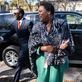 211120-Atlanta-Atlanta Mayoral candidate Felicia Moore arrives in Kirkwood to greet potential voters while campaigning Saturday morning, Nov. 20, 2021. Ben Gray for the Atlanta Journal-Constitution