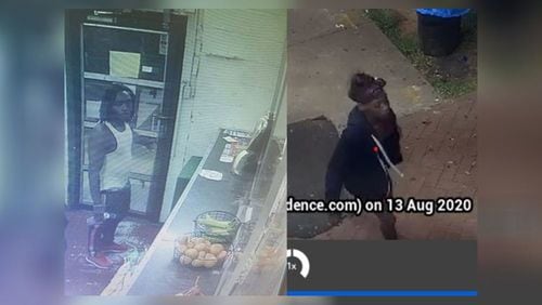 Atlanta police are searching for two people who they say robbed and shot a woman after she asked for a ride Friday morning.