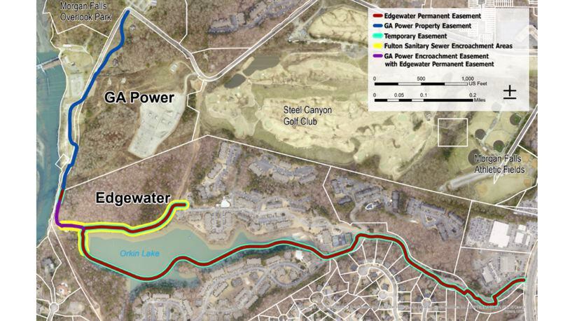 Sandy Springs recently approved a series of permanent and temporary easements needed to complete Phase 2A of the Trail Master Plan. (Courtesy City of Sandy Springs)