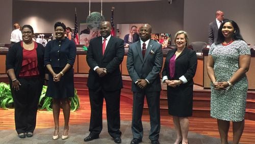 New Atlanta school principals were introduced at a June 6 school board meeting. Molly Bloom/AJC