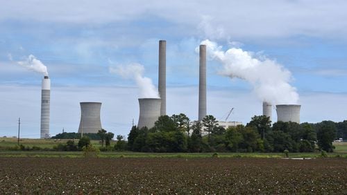 Georgia Power’s Plant Bowen near Cartersville is shown. The company has filed a new request with state regulators to collect fuel costs from customers. HYOSUB SHIN / HSHIN@AJC.COM