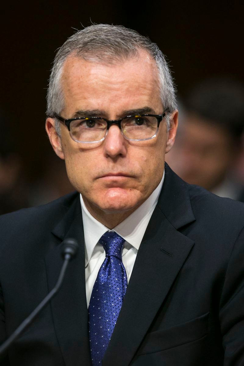 Former FBI Deputy Director Andrew McCabe. (Al Drago/The New York Times)