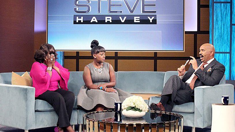 Angie Stone, left, and her daughter, Diamond, appeared Thursday on The Steve Harvey Show. (Photo: steveharveytv.com)