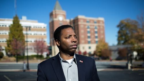 Michael Owens, chair of the Cobb Democratic Party, poses for a portrait, Monday, Nov. 21, 2016, in Marietta, Ga. BRANDEN CAMP/SPECIAL