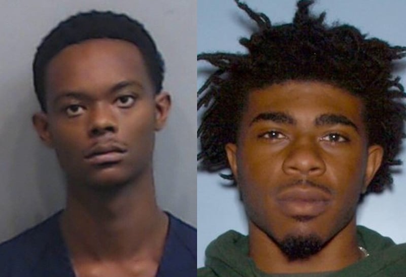 Adarius Jones, (left), was arrested in connection with the murder of a grandmother on her way home from her job at an Atlanta charity. Khalid Bays, right, is still at large. (Photo: Atlanta Police Departent)