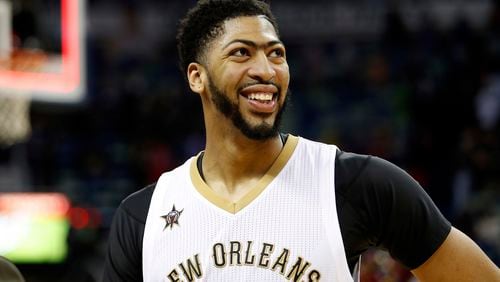 New Orleans Pelicans forward Anthony Davis (23) in the first half of an NBA basketball game in New Orleans, Monday, Dec. 26, 2016. (AP Photo/Tyler Kaufman)
