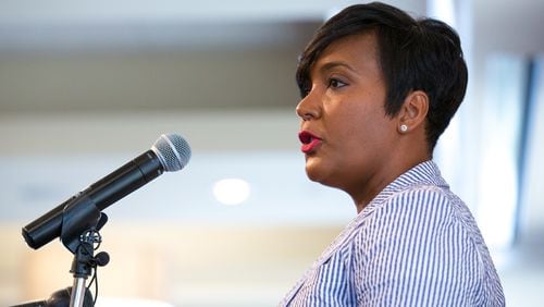 Atlanta Mayor Keisha Lance Bottoms speaks at an Atlanta Press Club luncheon in June. (Casey Sykes for The Atlanta Journal-Constitution)