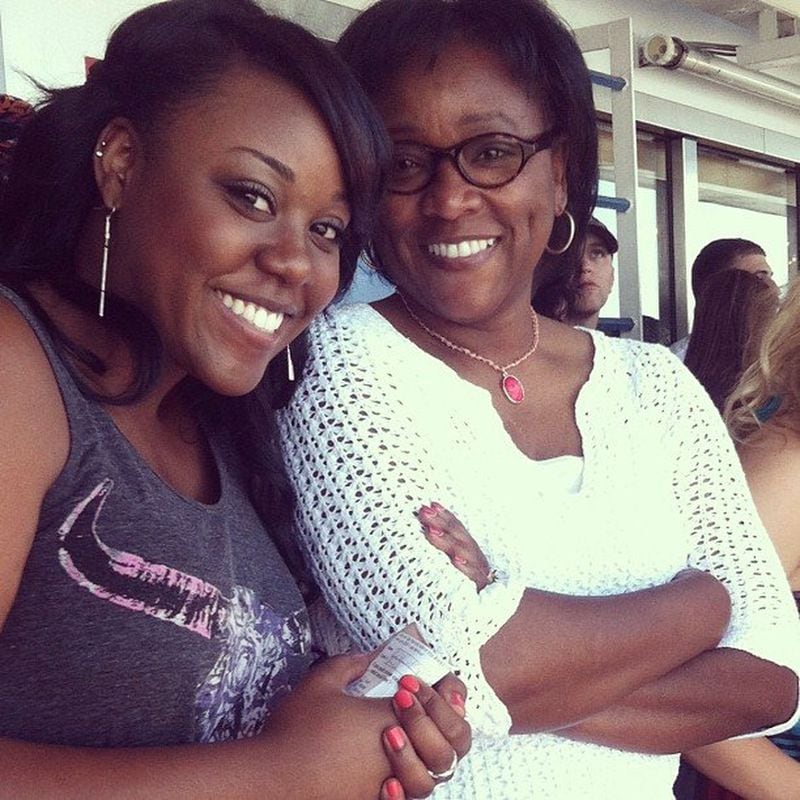 Asha Staples on a cruise with her mom, Gracie Bonds Staples, days after graduating from the University of Southern Mississippi with a degree in broadcast journalism. FAMILY PHOTO