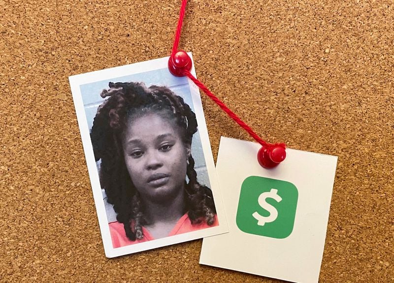 Lt. Sharie Clark was a veteran correctional officer at the maximum security Special Management Unit in Jackson. She is accused of accepting $2,000 in Cash App payments from Nathan Weekes in exchange for moving $30,000 to multiple subjects. (AJC photo illustration)