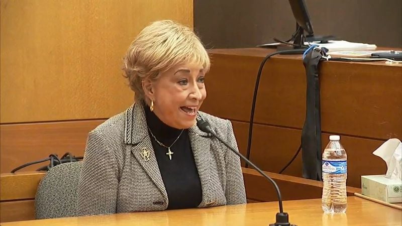 Rachel Styles, a friend of Diane McIver, testifies at the murder trial of Tex McIver on March 26, 2018 at the Fulton County Courthouse. (Channel 2 Action News)
