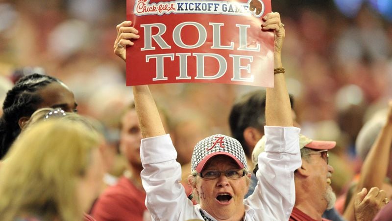 Alabama Crimson Tide fans will help pack Mercedes-Benz Stadium this weekend as the Chick-fil-A Kickoff game starts the Division I college football season. The University of Miami, ranked No 14, will be the opponent. There are hopes that crowds coming for college football games will help stabilize Atlanta's leisure and hospitality industry, which was decimated by the COVID-19 pandemic.