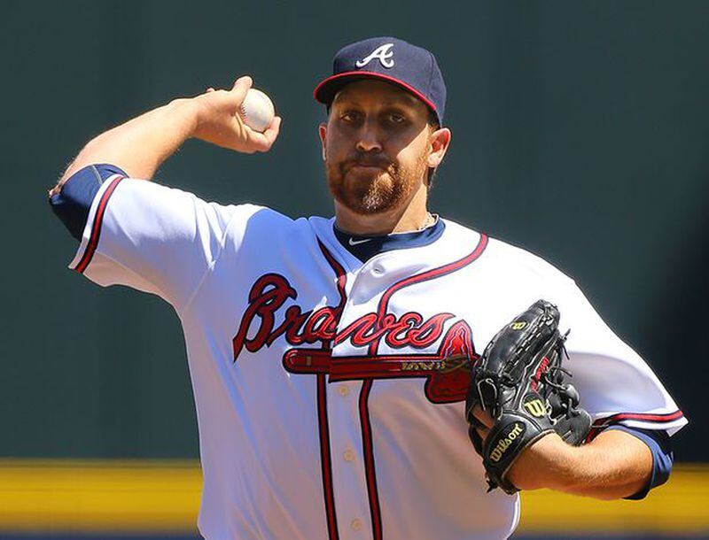 The Cy Young frontrunner -- Aaron Harang. (Curtis Compton/AJC)
