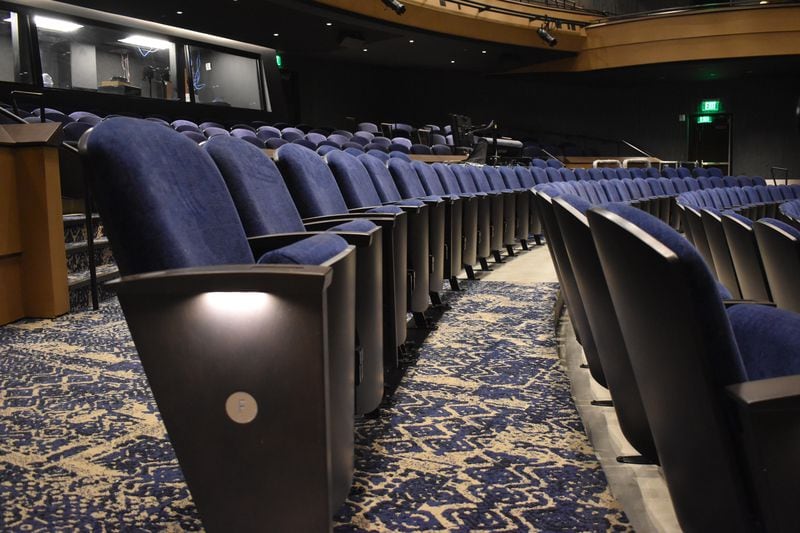 The seating inside the new Aurora Theatre space.