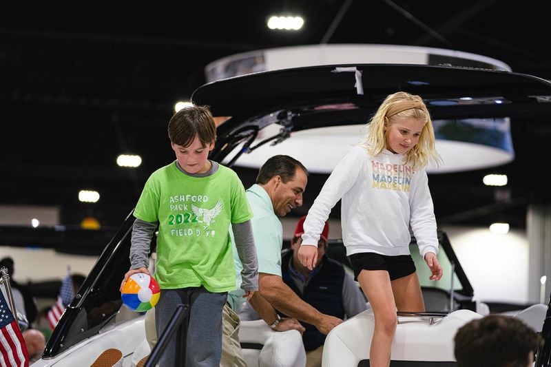 Who doesn’t love going on a boat — even if it’s moored at the Georgia World Congress Center? The Discover Boating Atlanta Boat Show offers families the opportunity to learn about the joys of boating. (Courtesy of NMMA)