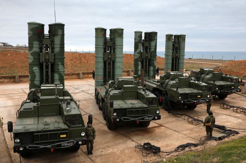 SEVASTOPOL, RUSSIA - S-400 Triumf surface-to-air missile systems of the Russian Southern Military District's missile regiment on combat duty. Sergei Malgavko/TASS (Photo by Sergei Malgavko\TASS via Getty Images)