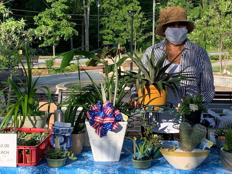 The Saturday morning Jonesboro Farmers Market features local gardeners and farmers as well as cottage food vendors. (Courtesy of Patricia Sebo)