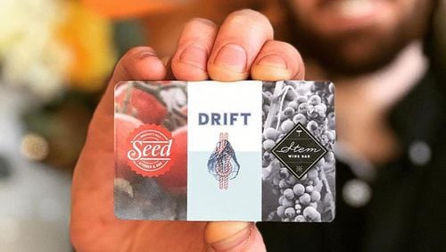 A gift card good at Drift Fish House, Seed Kitchen and Stem Wine Bar.