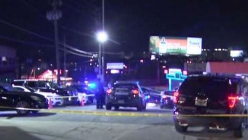 A man is in critical condition after he was shot outside a Midtown Atlanta strip club.